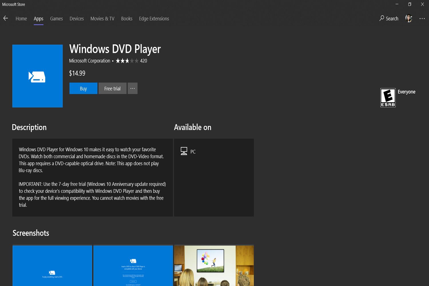 Download windows 10 dvd player free
